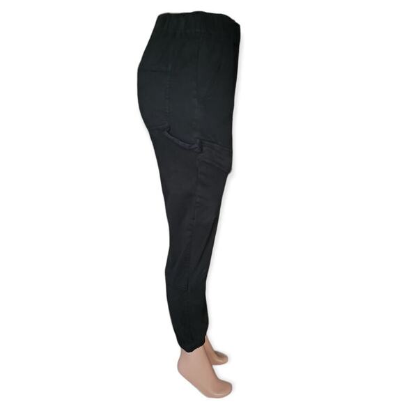 Young Fabulous & Broke Halsey Cargo Joggers Size Med Black Modal Elastic Waist - Picture 5 of 11